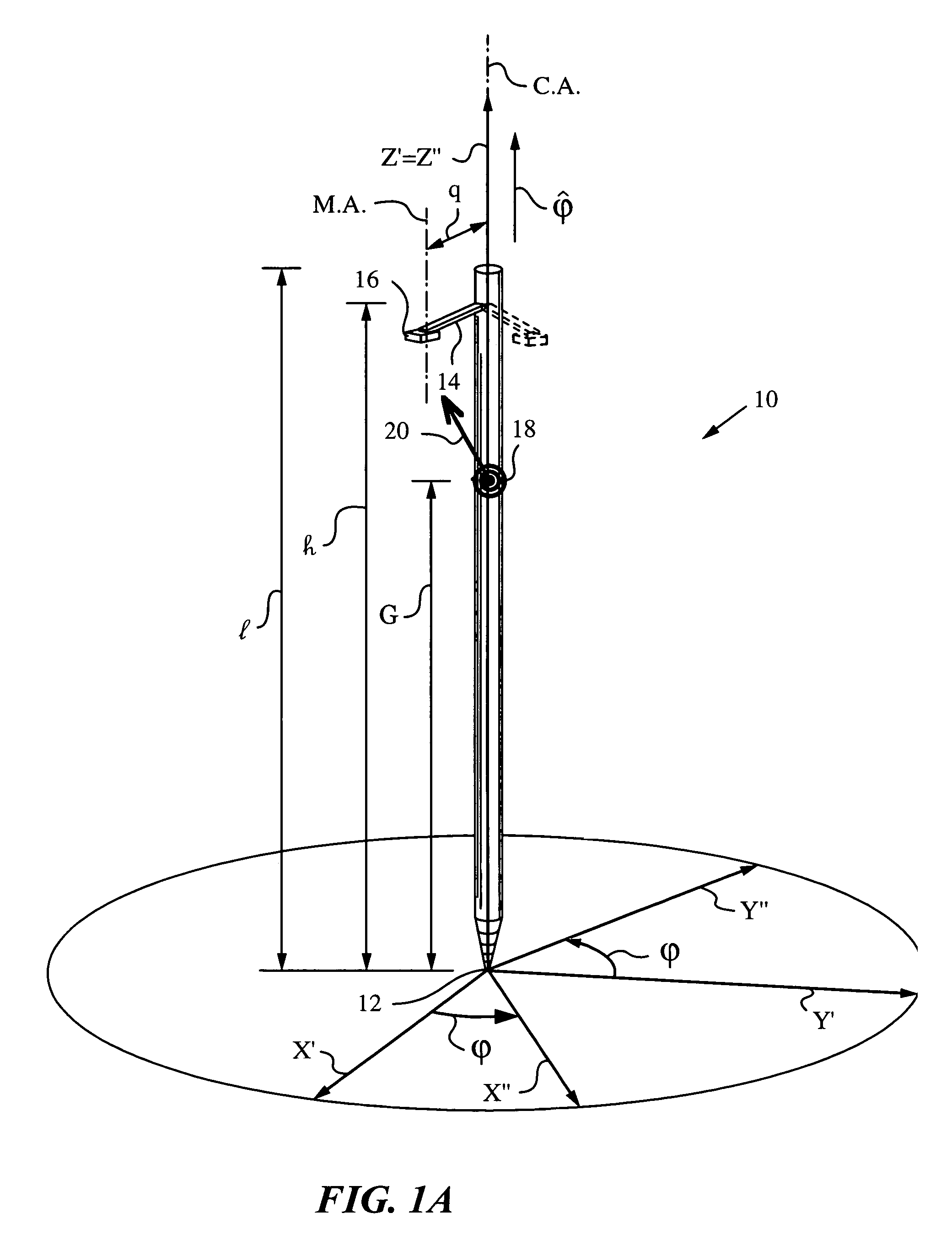 Apparatus and method for determining an inclination of an elongate object contacting a plane surface