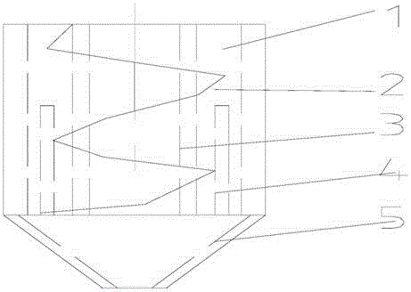 Cyclone component of natural gas dry type dedusting separator