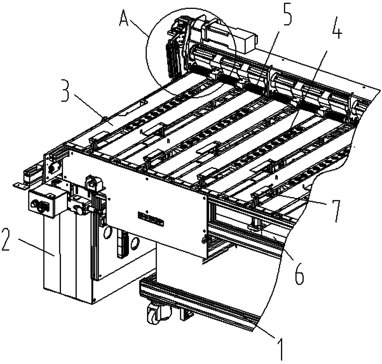 An automatic polishing and chamfering machine for a table