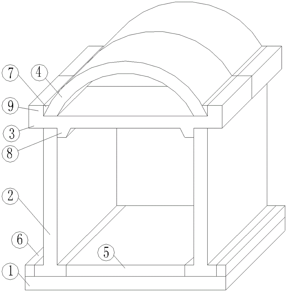 A prefabricated composite reinforced concrete arch culvert