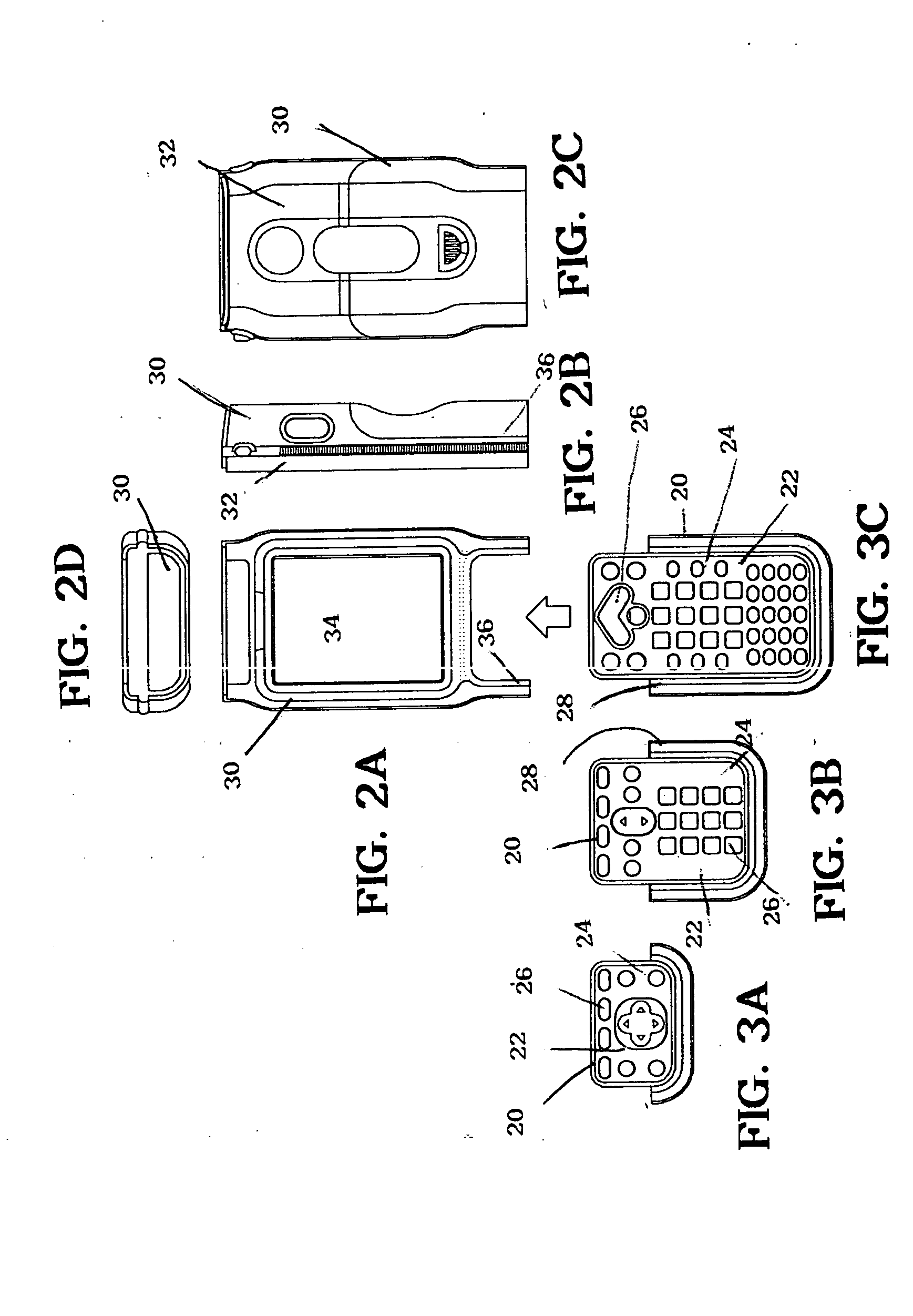 Handheld computer with interchangeable keypad/battery module