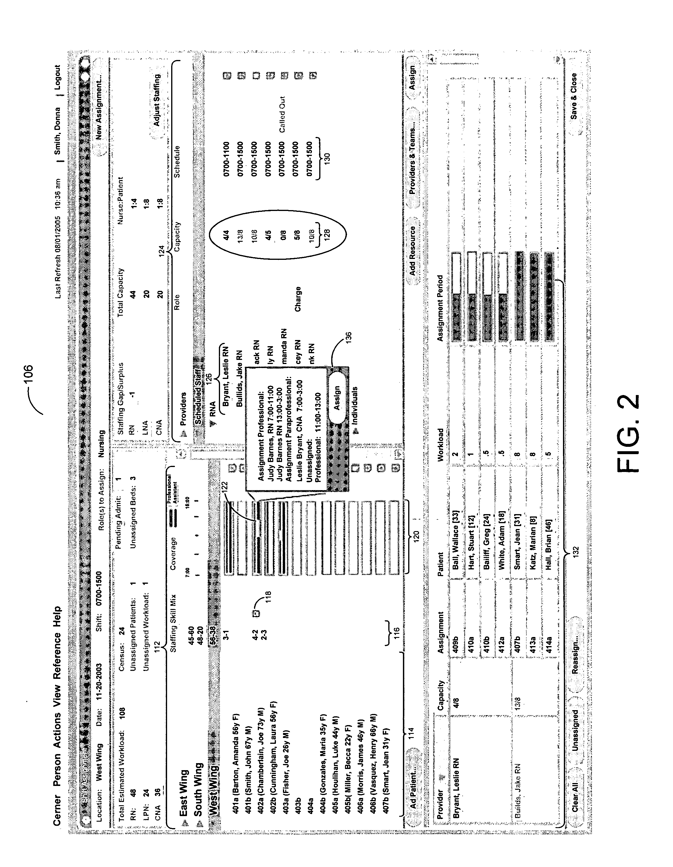 System and method for clinical workforce management interface