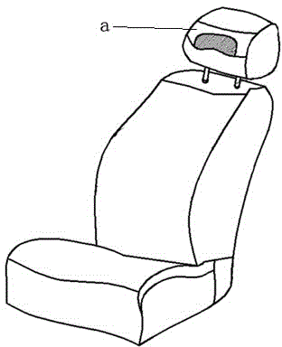 Anion mosquito-repelling type automobile seat headrest and automobile seat utilizing same