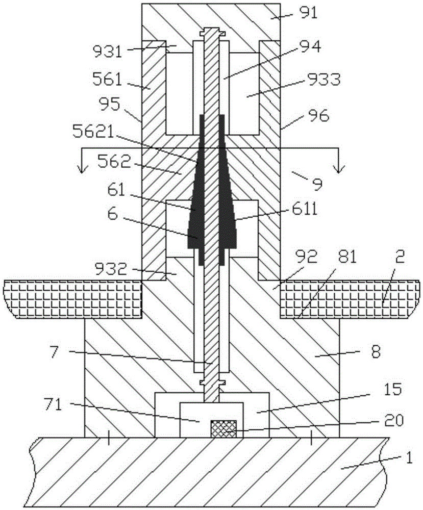 Speed-variable fixing column device for PCB