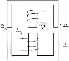 Separable transformer with magnetic core in nested structure