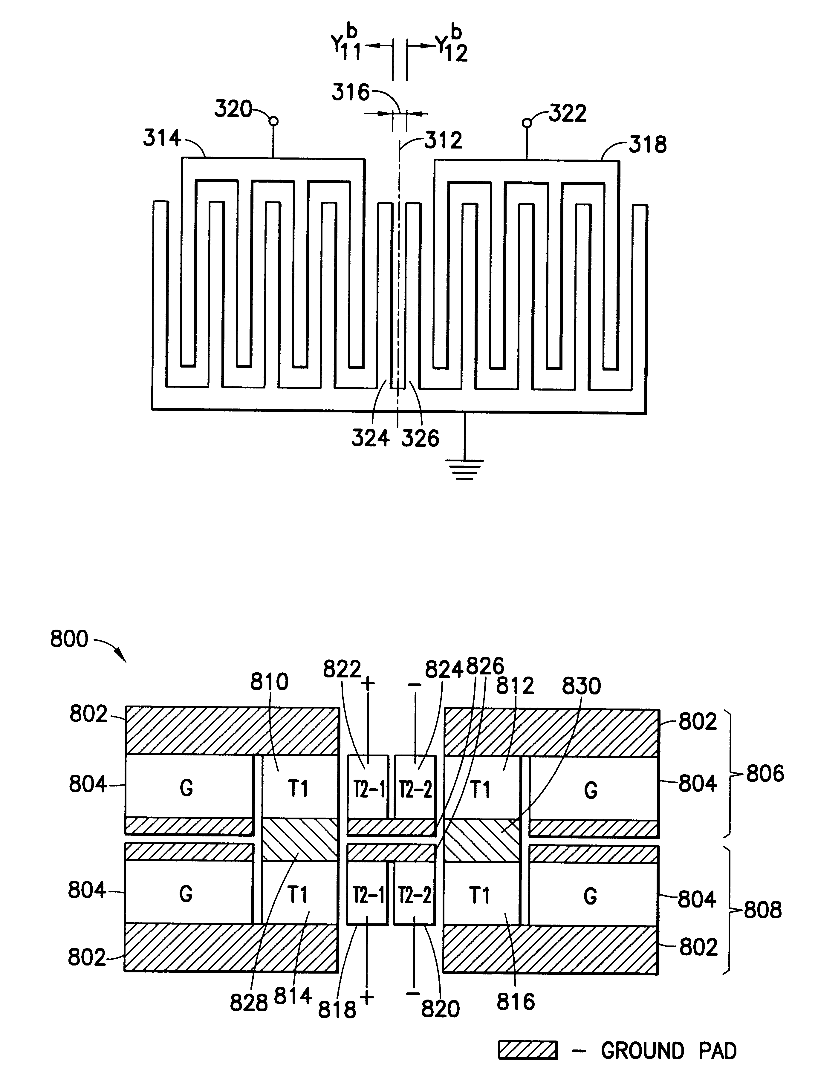 Electro-acoustic device with a variable acoustic wave velocity piezoelectric substrate