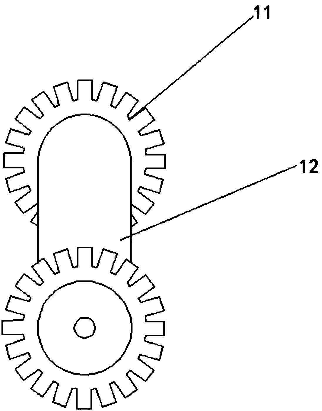 Elevator motor single-row chain wheel convenient to detach