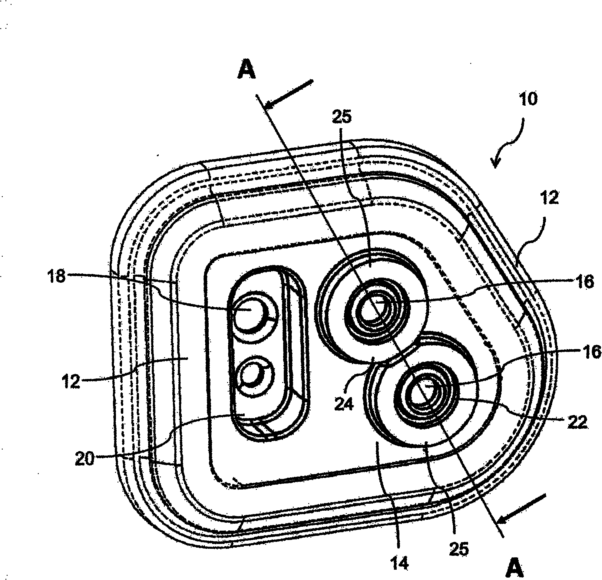 A seal configuration for a motor vehicle front wall