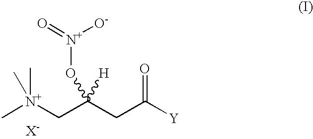 Nitriloxy derivatives of (R) and (S)-carnitine