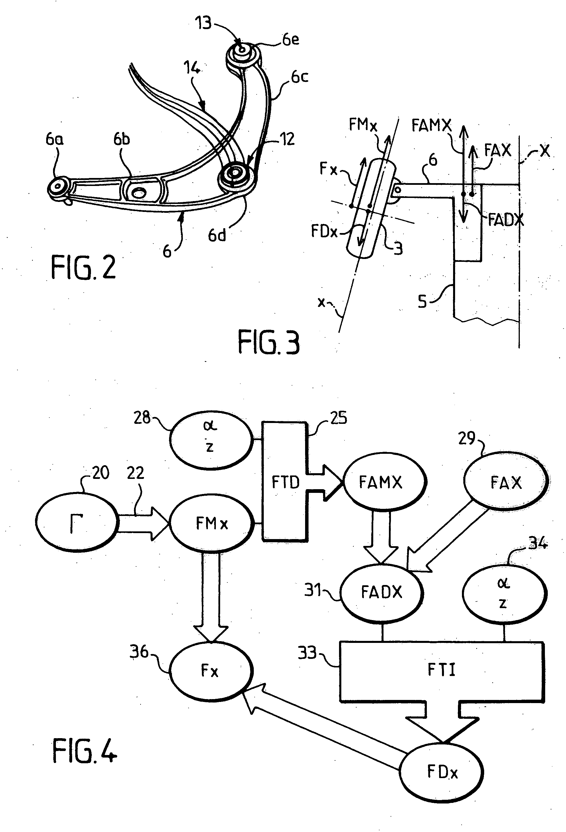 Method and device for determining a force exercised by the ground on a wheel