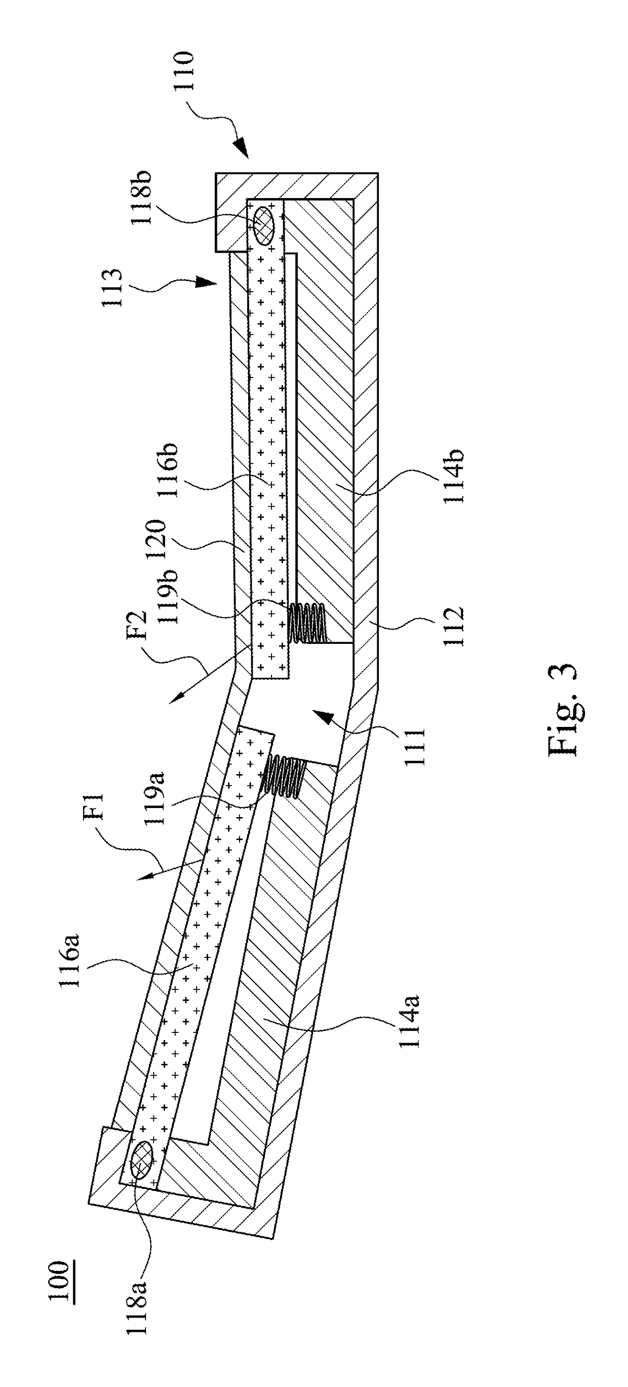 Foldable display device and holding structure thereof