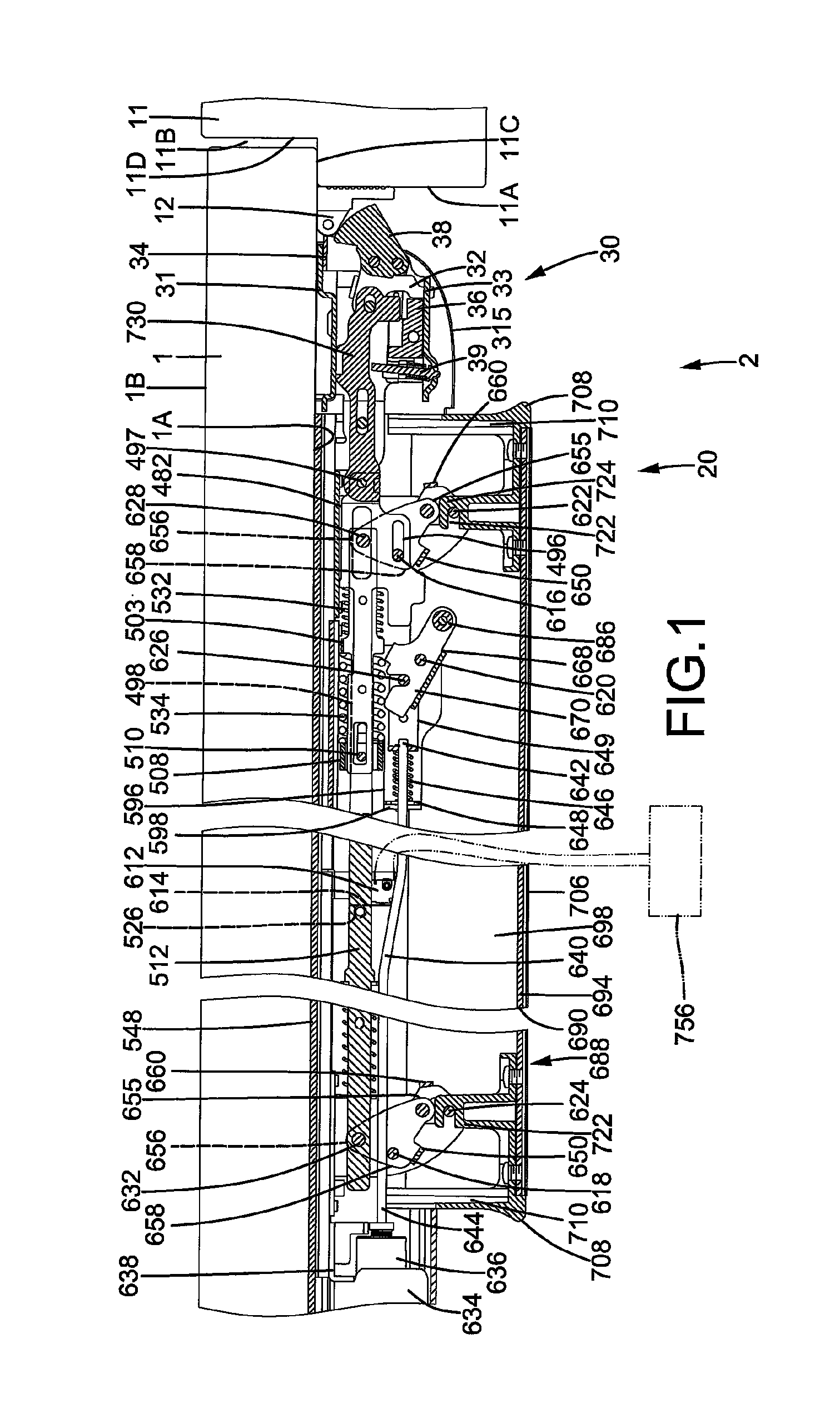 Door lock with idle travel in a locking state