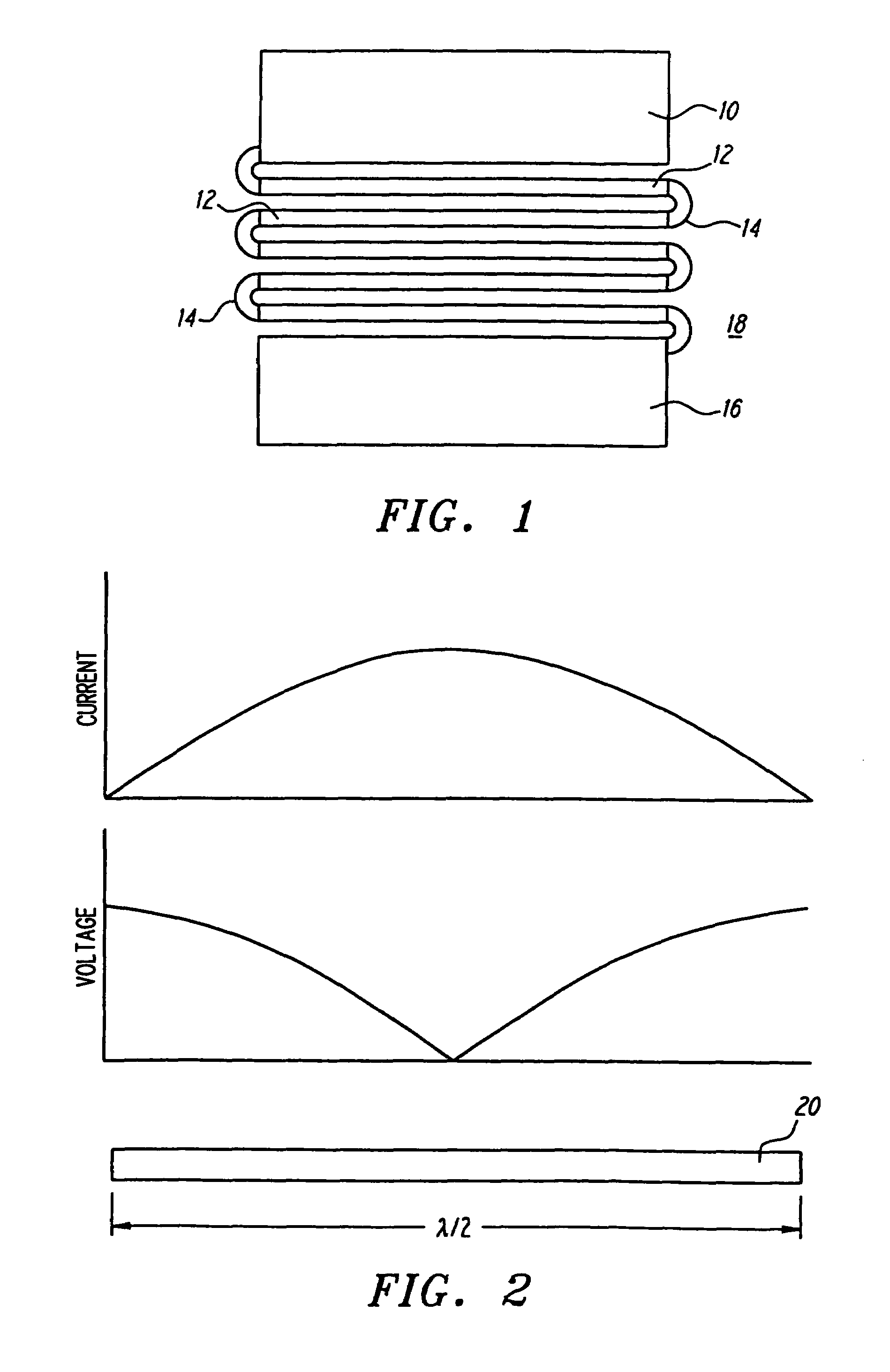High temperature spiral snake superconducting resonator having wider runs with higher current density