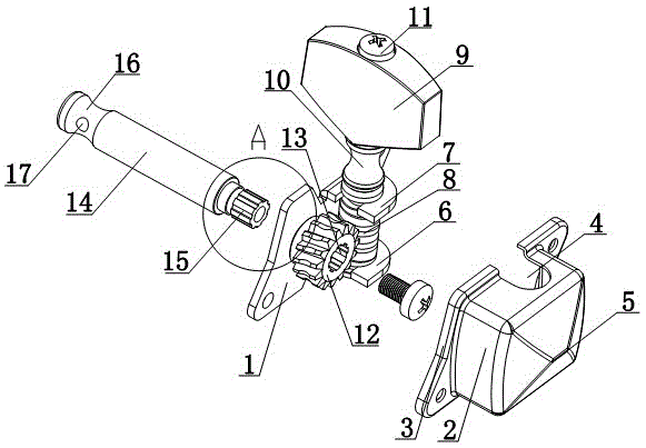 Rotating block actuating type raft oar actuating mechanism