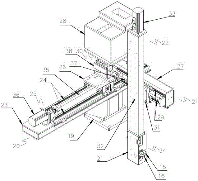 Horizontal loading and taking robot and operating method thereof