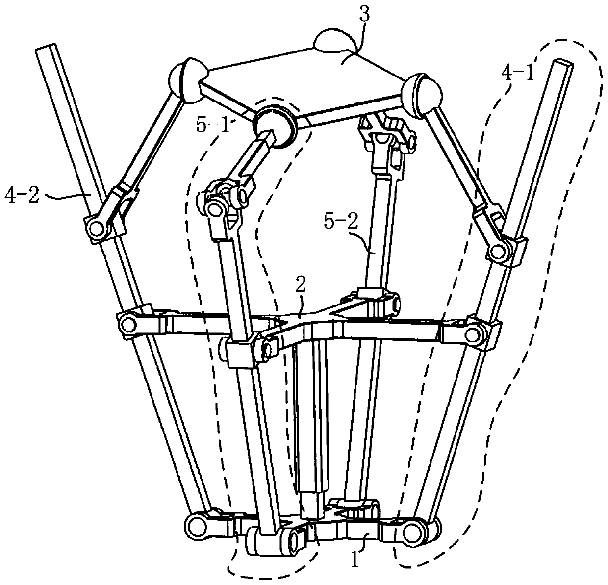 A Structural Redundant Parallel Mechanism with Two Rotations and Two Movements