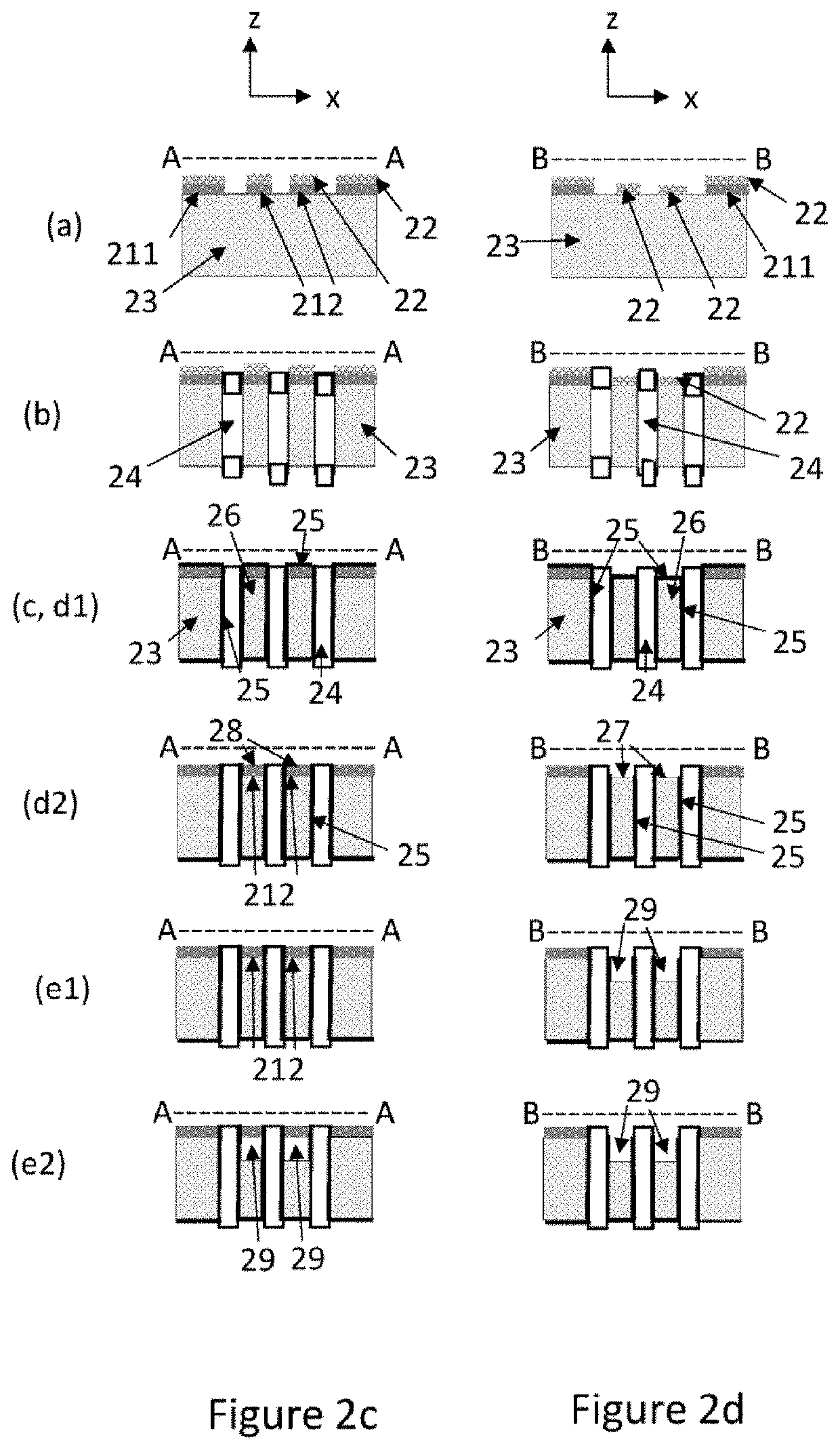 Method for etching recessed structures