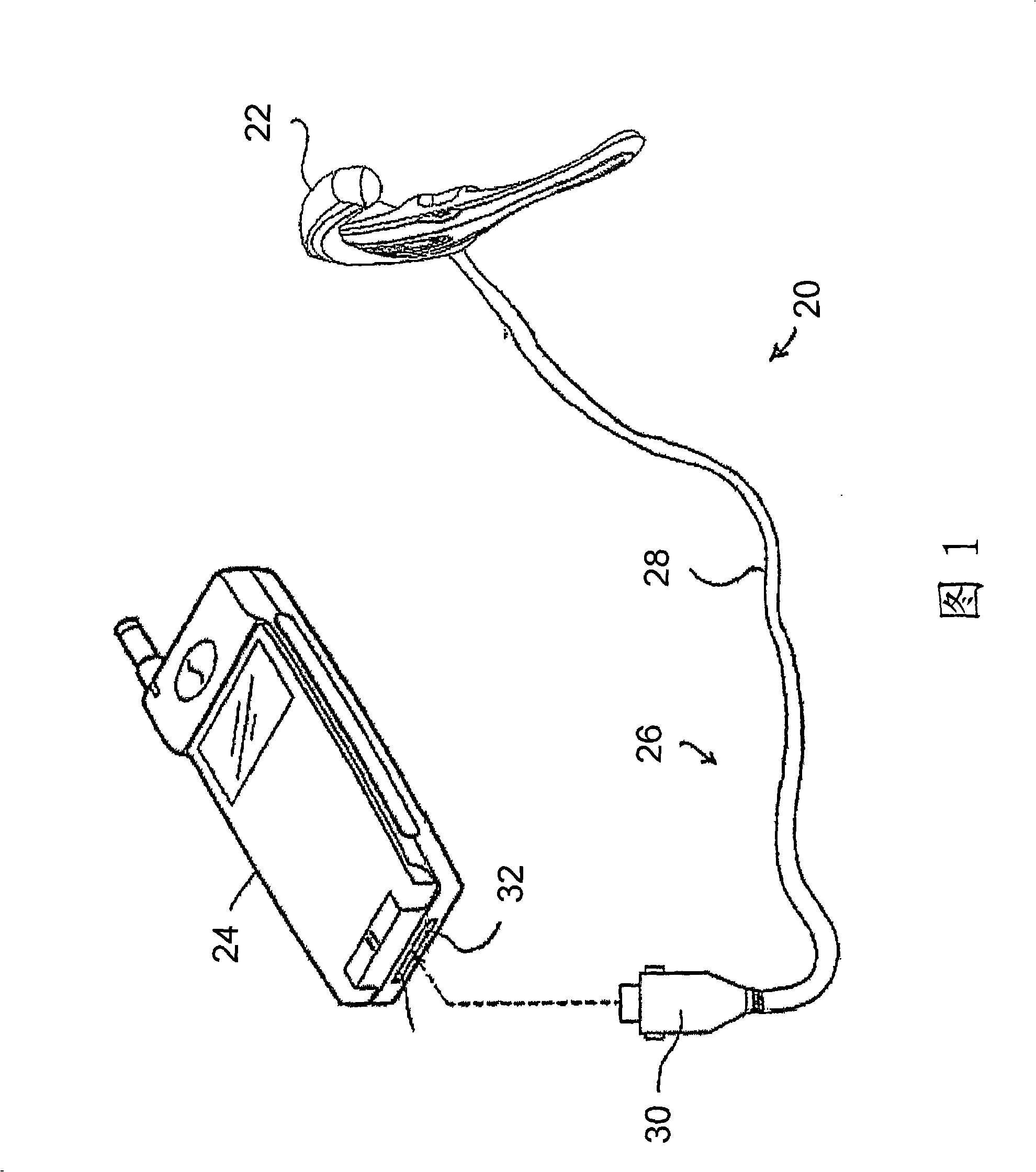 Discrete cord control and accessories having discrete cord control for use with portable electronic devices