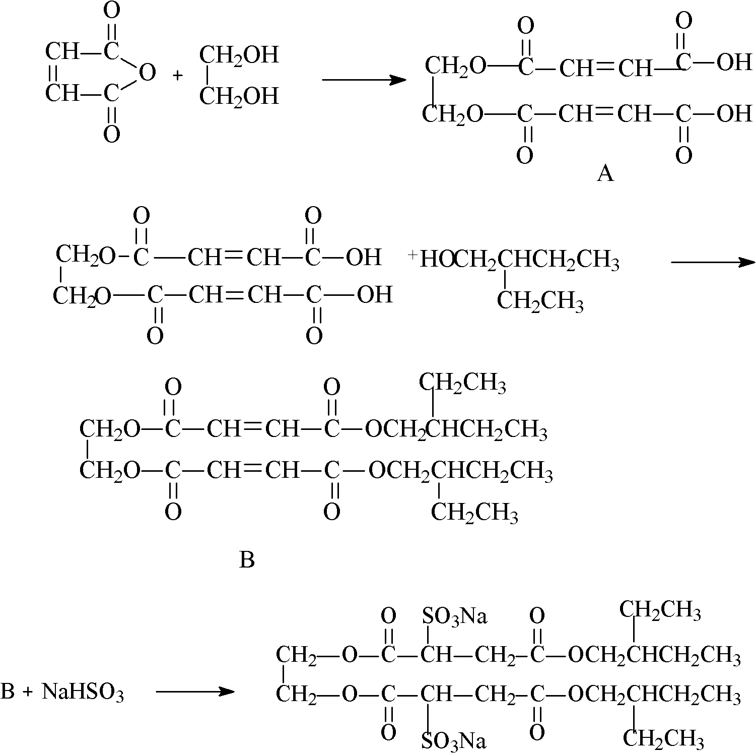 Method for preparing disodium ethylene glycol bis(2-ethyl-1-butyl)sulfosuccinate