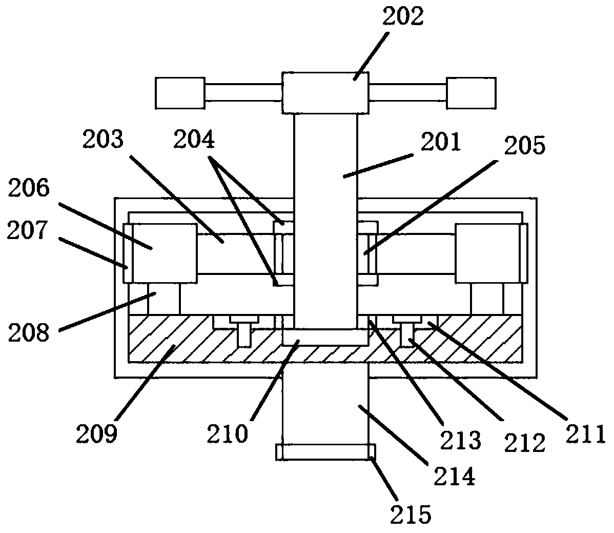 Planetary gear transmission device of rotary valve