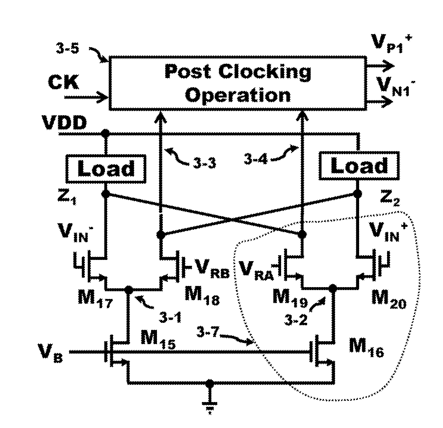 Method and Apparatus for Reducing the Clock Kick-Back of ADC Comparators While Maintaining Transistor Matching Behavior