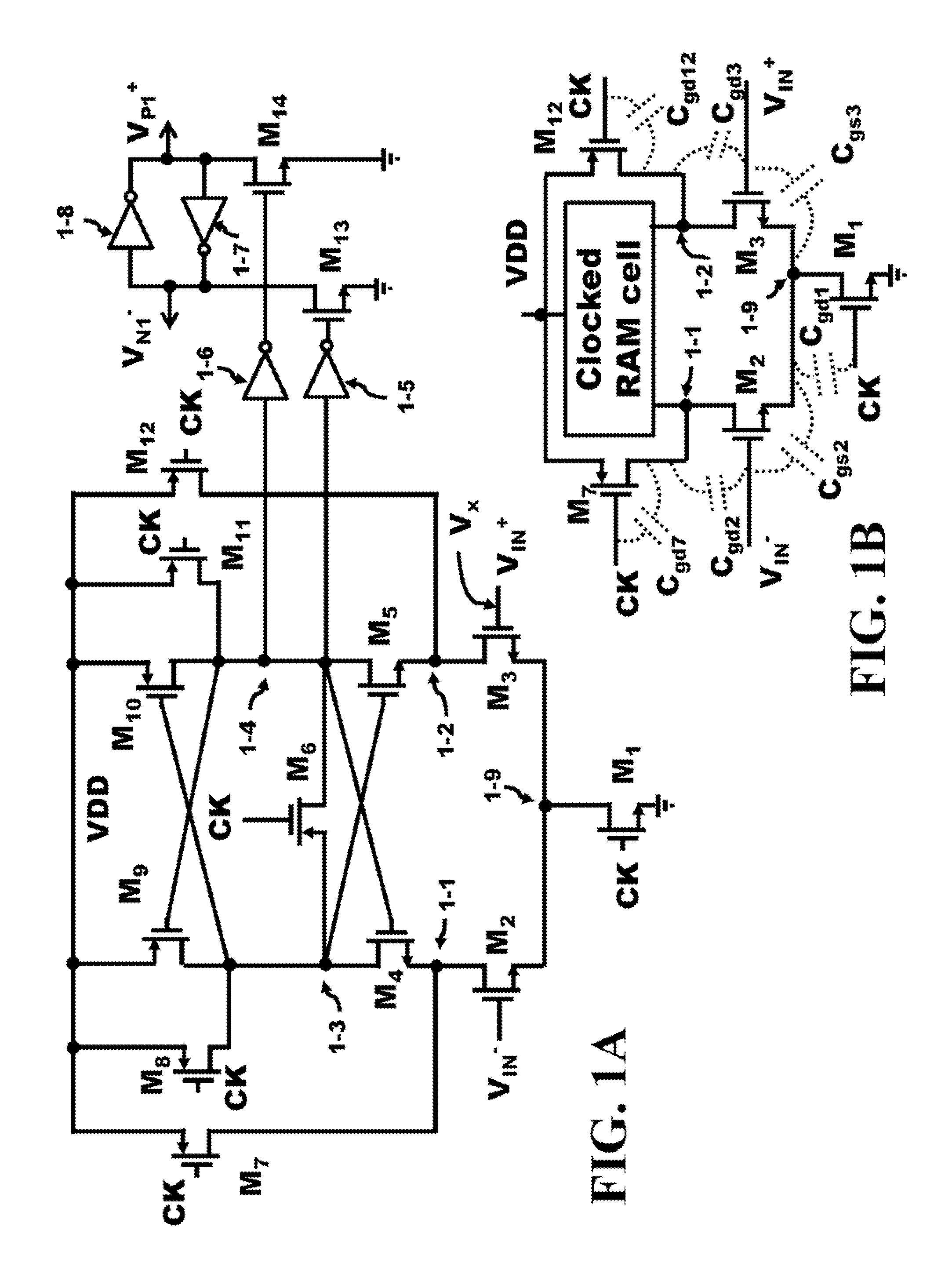 Method and Apparatus for Reducing the Clock Kick-Back of ADC Comparators While Maintaining Transistor Matching Behavior