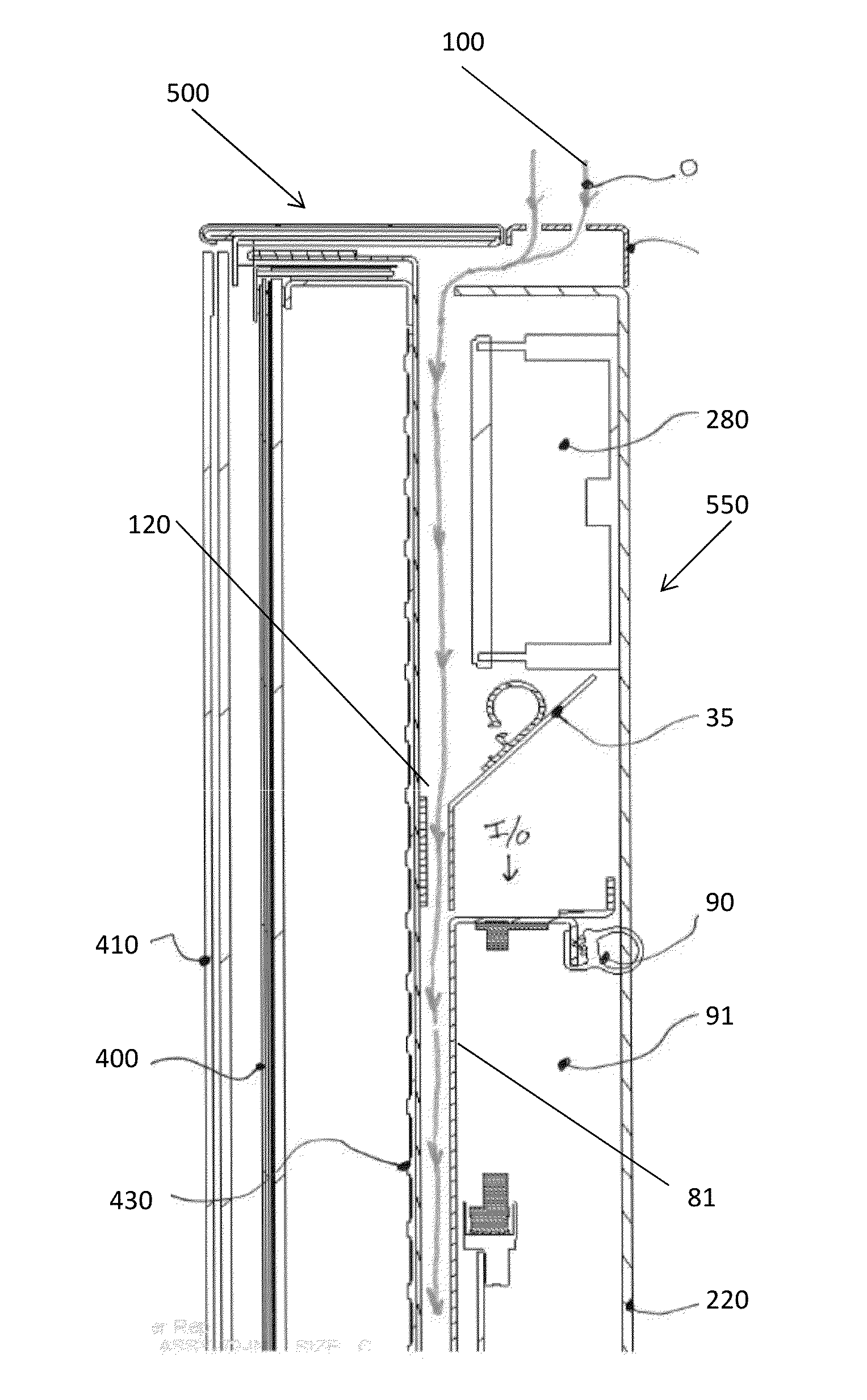 Hybrid Rear Cover and Mounting Bracket for Electronic Display