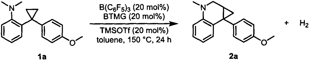 Method for synthesizing tetrahydroquinoline compounds by taking inert cyclopropane as raw material