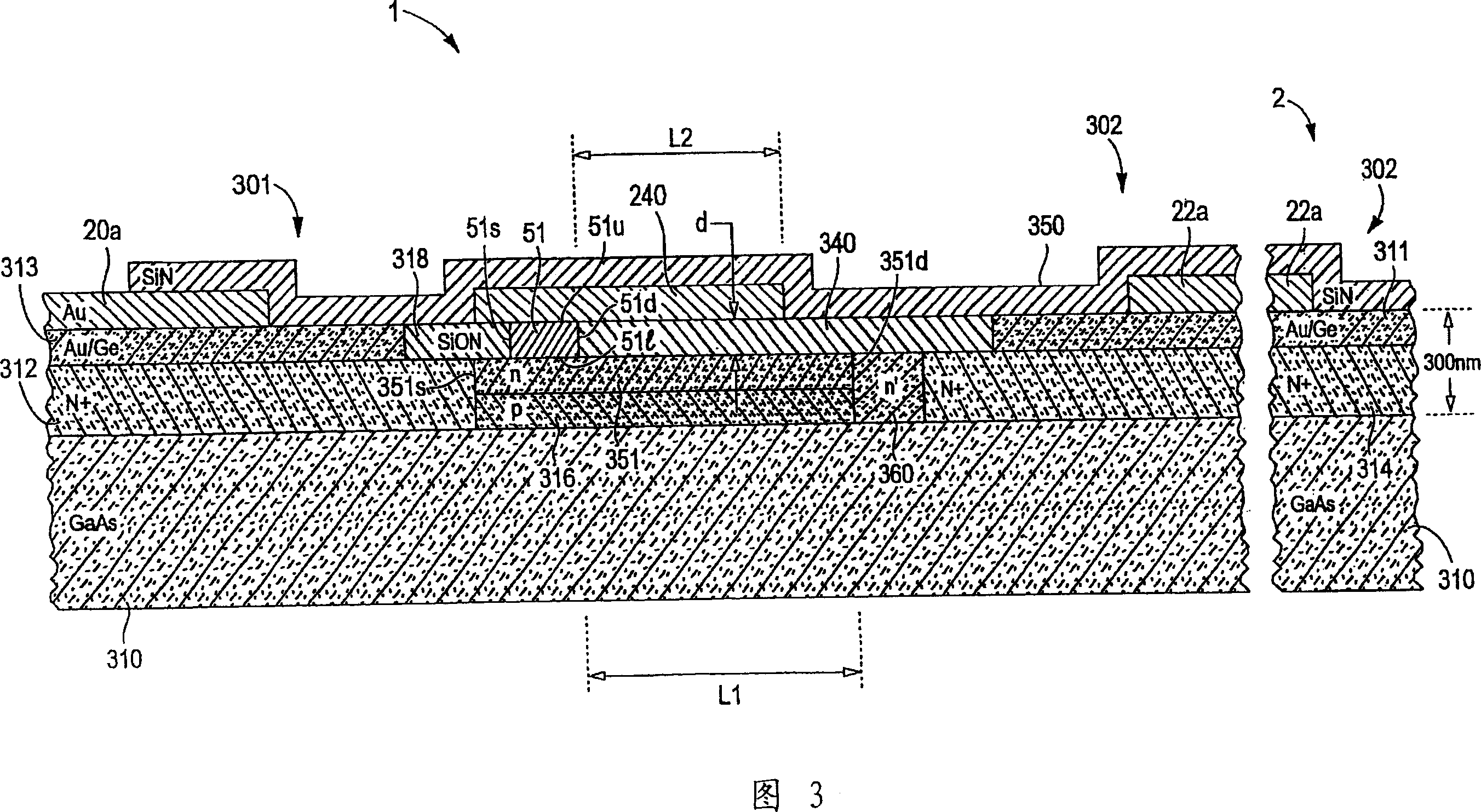 Field electrode metal semiconductor field effect transistor