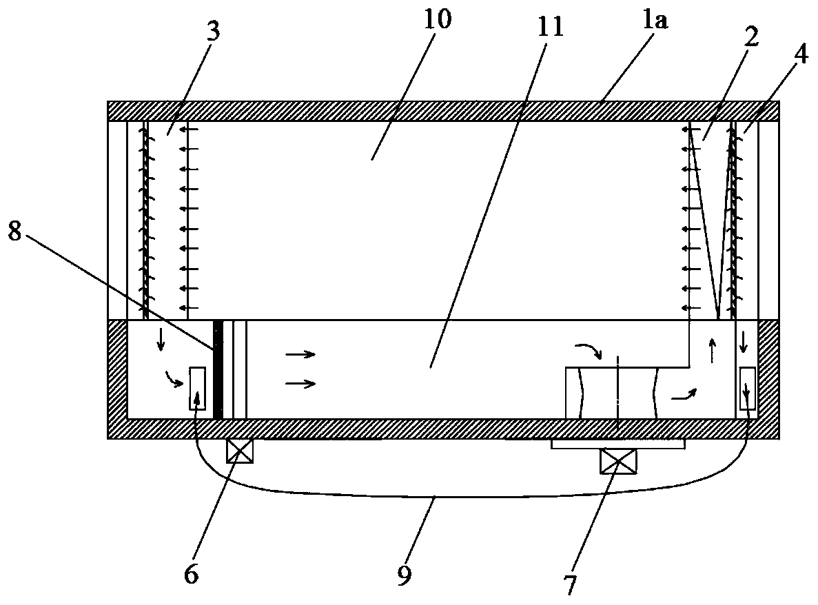 Pre-oxidation furnace with end-to-end blowing structure