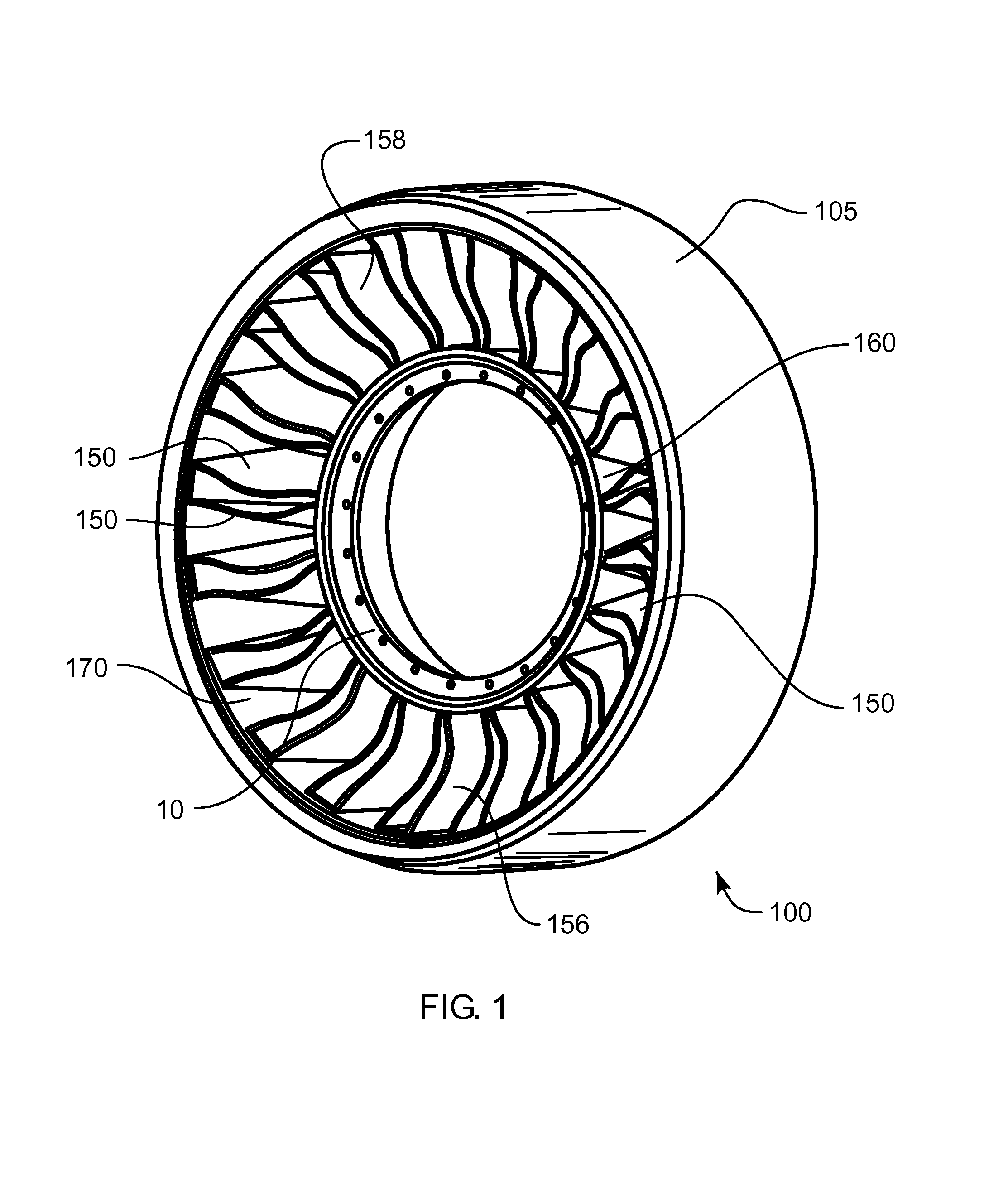 Non-pneumatic wheel with reduced lateral stiffness