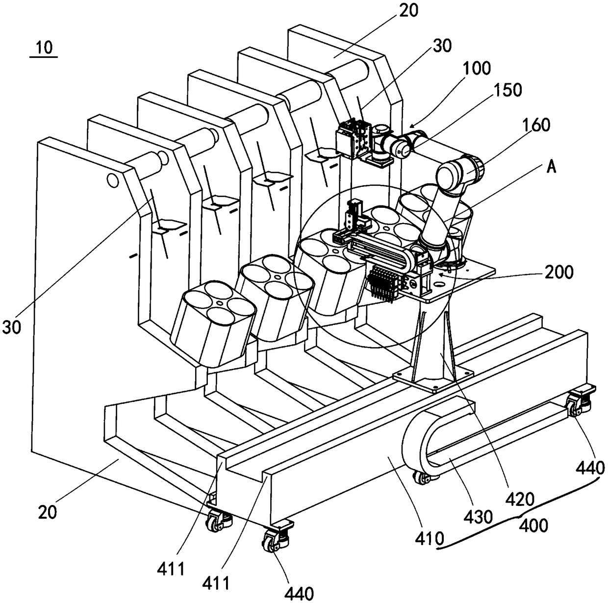 Yarn dispensing mechanism and yarn dispensing method