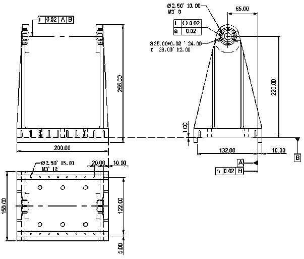 Bearing support frame clamping device and clamping method thereof