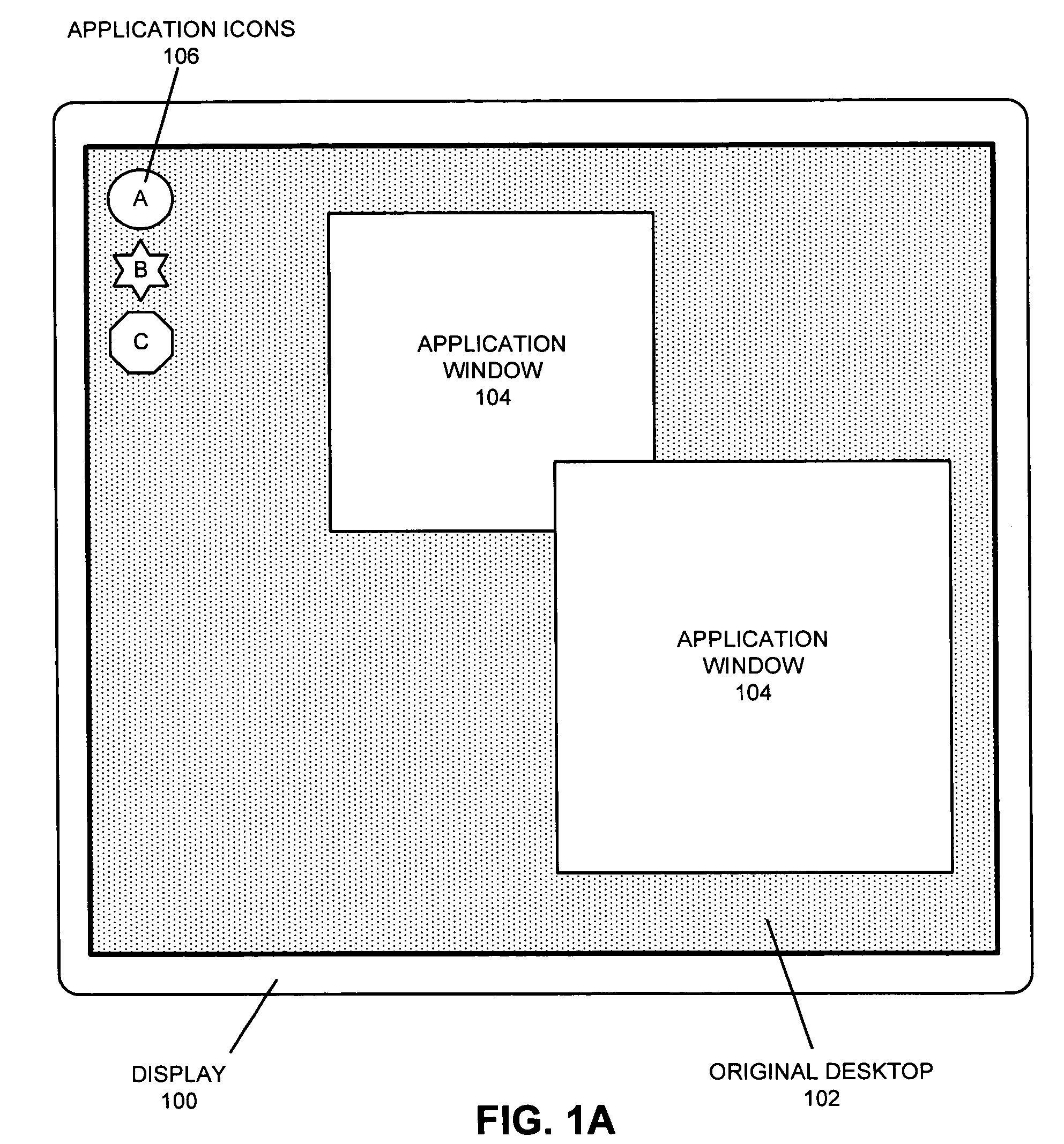 Using a zooming effect to provide additional display space for managing applications
