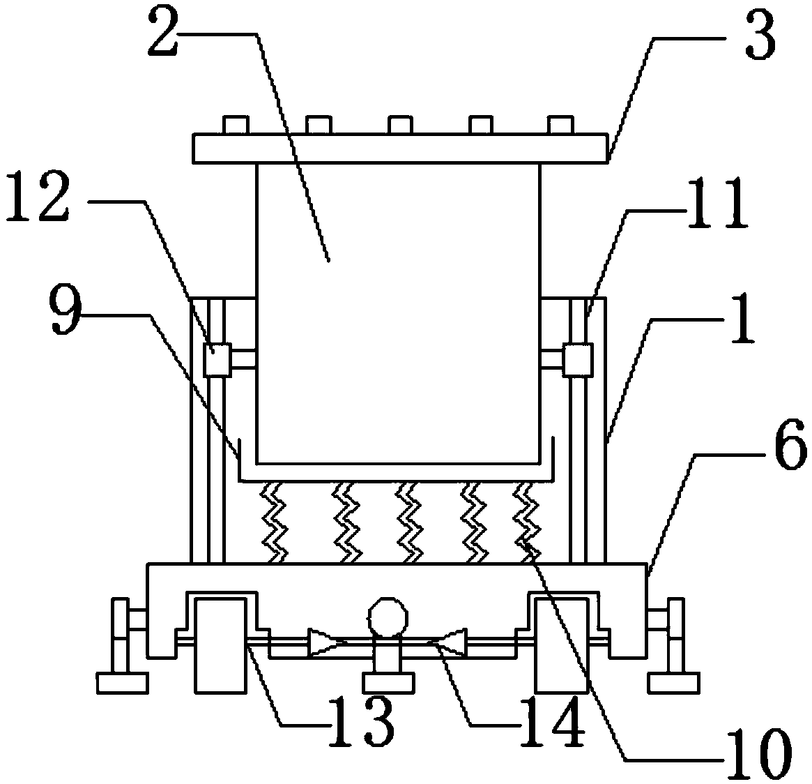 Supporting device for industrial carrying robot