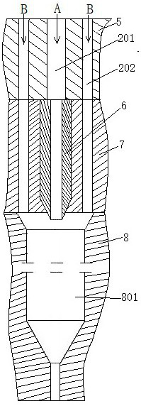 Double-component melt-blown spinneret plate for producing skin-core structure spinning