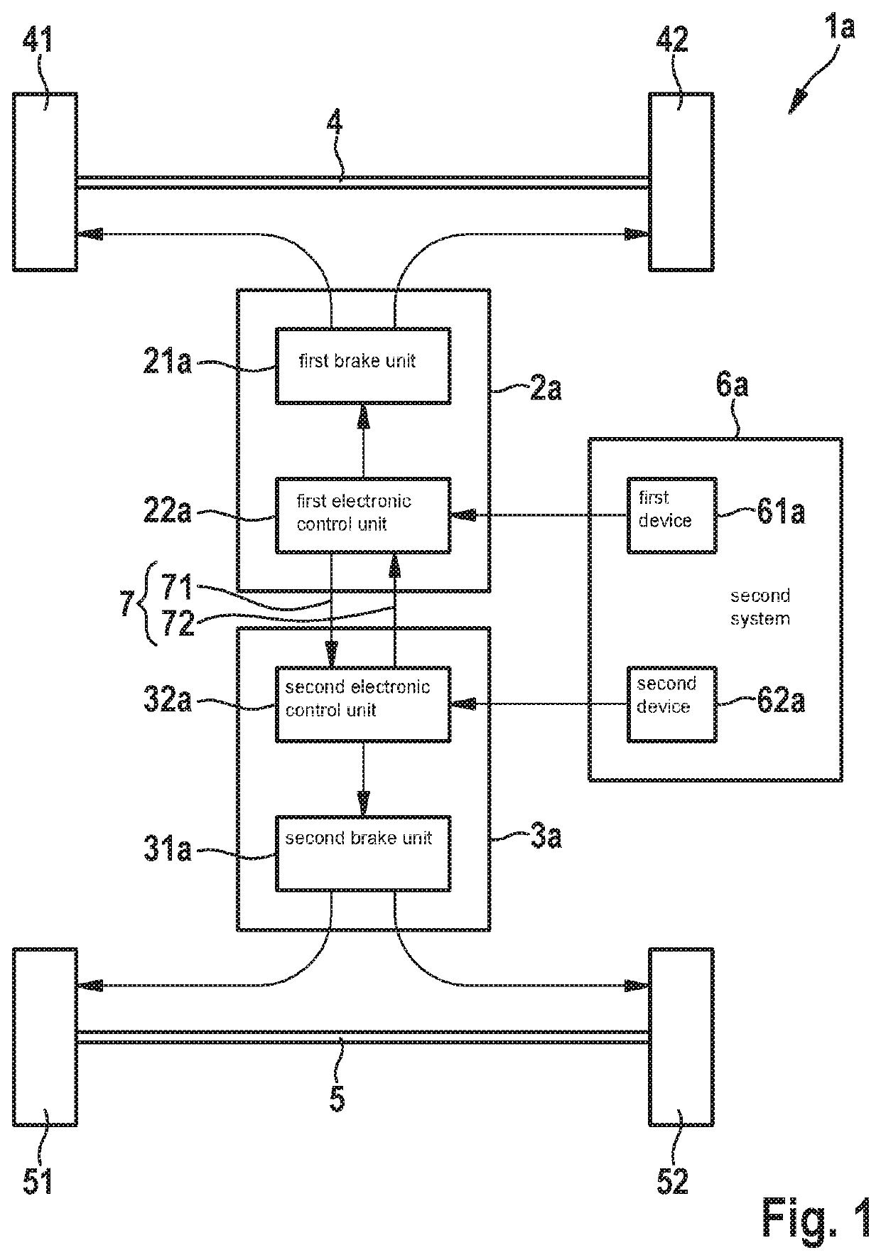 Brake system and method for braking a motor vehicle