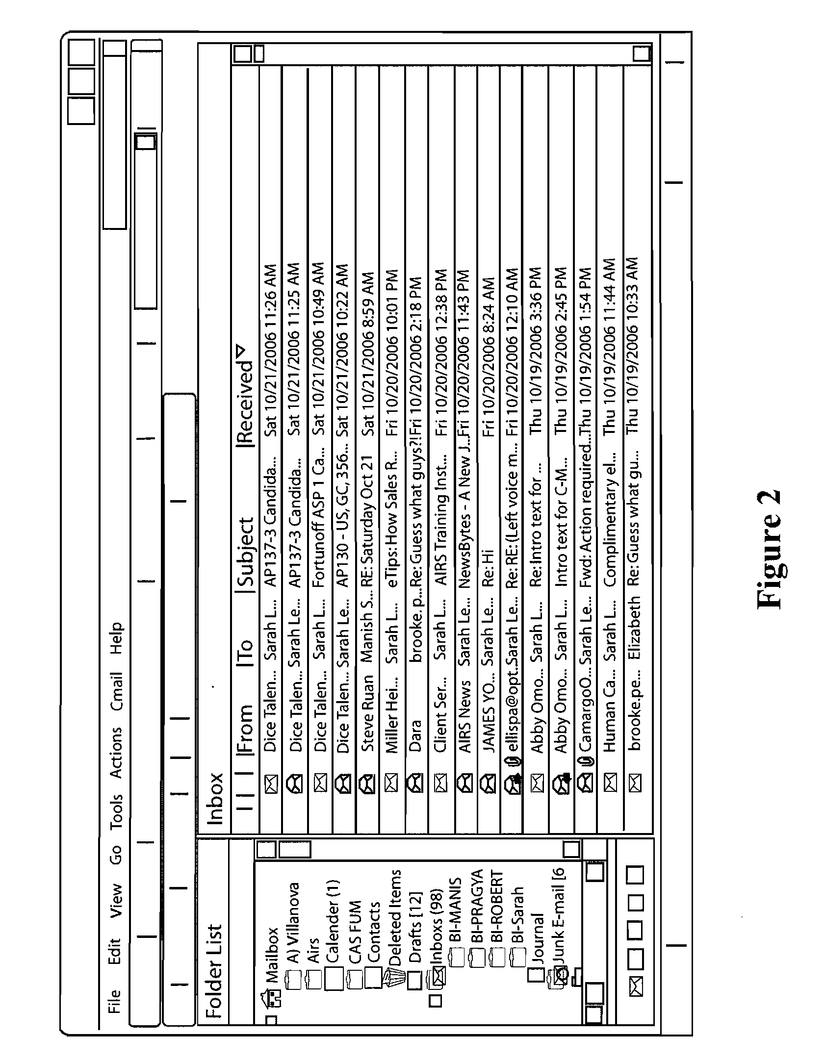 System and method of dynamically prioritized electronic mail graphical user interface, and measuring email productivity and collaboration trends