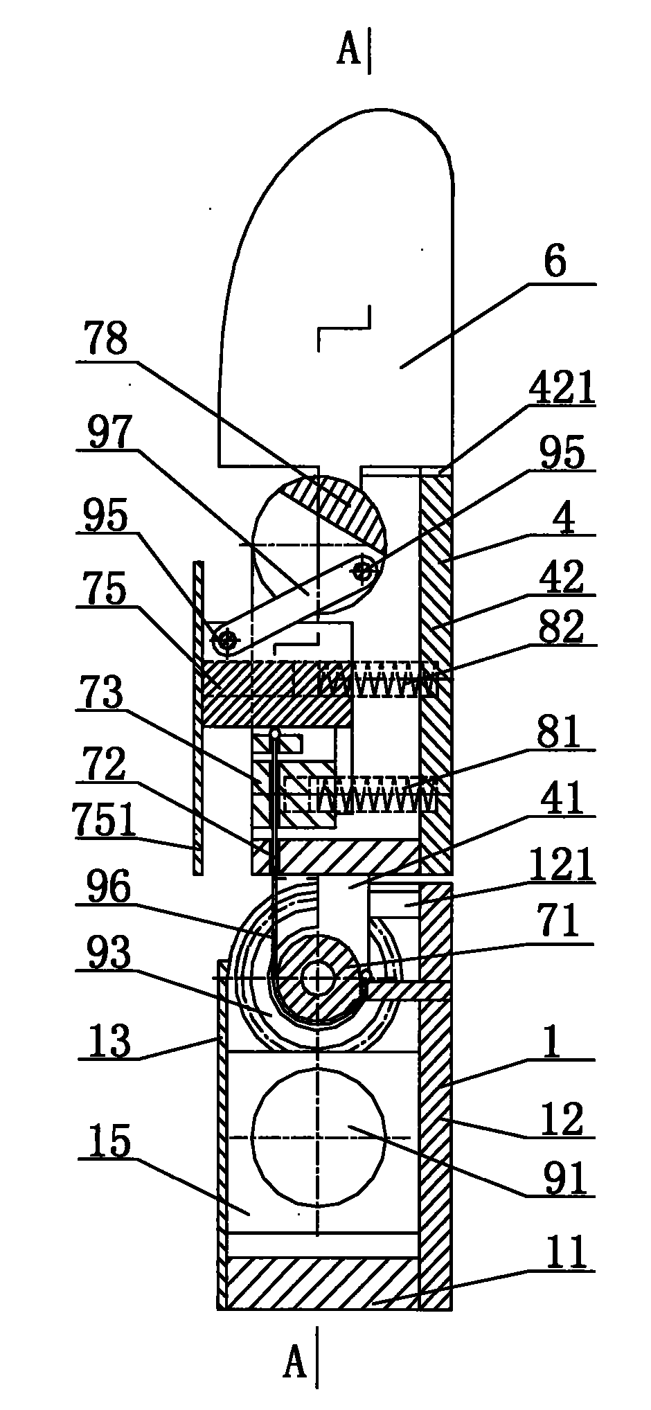 Flexible part crank block type parallel coupling underactuated robot finger device