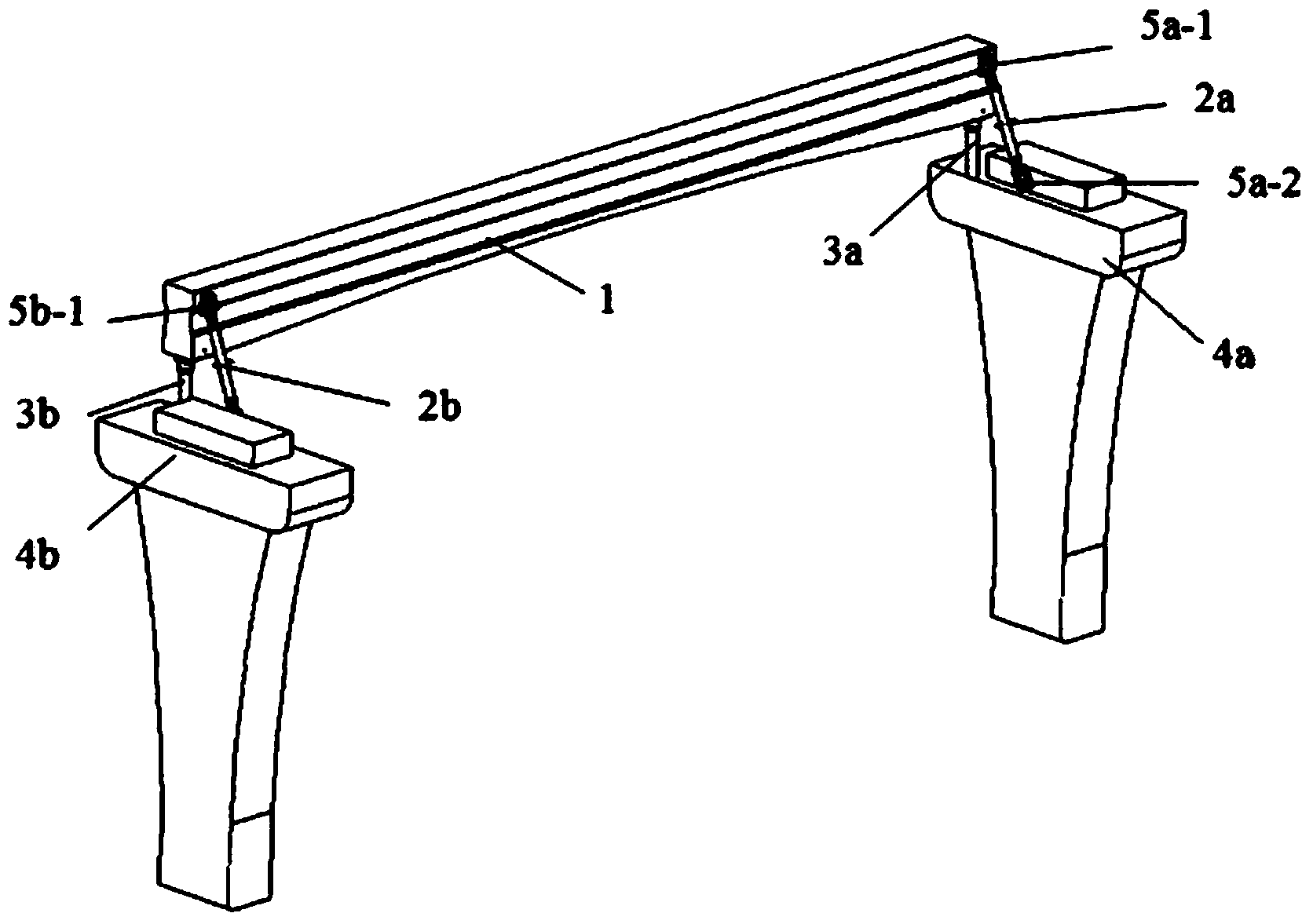 Linear adjustment method of track girder bridges of straddle-type monorail transportation simple-support-first rigid-framework-second system