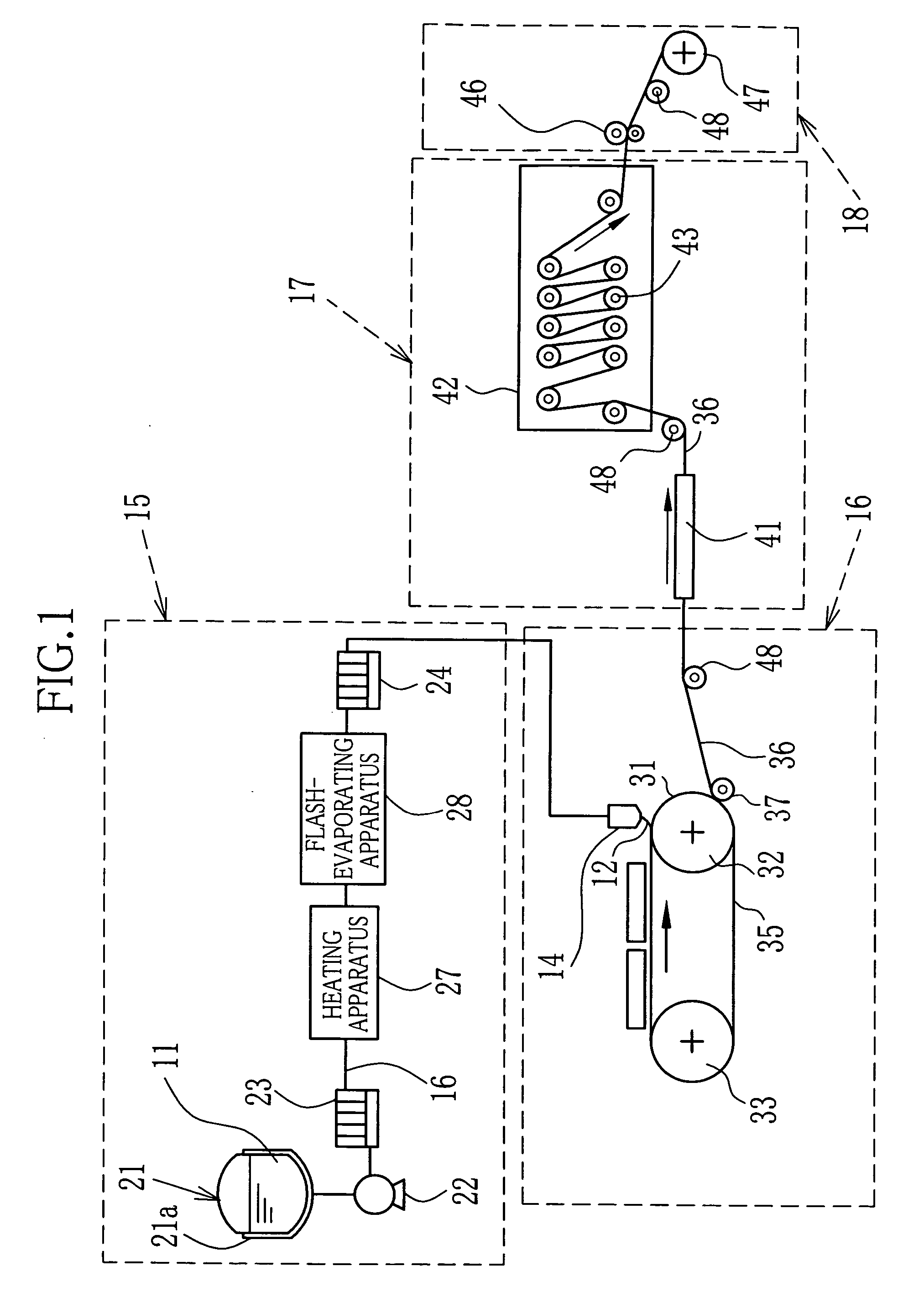 Method of producing film from polymer solution