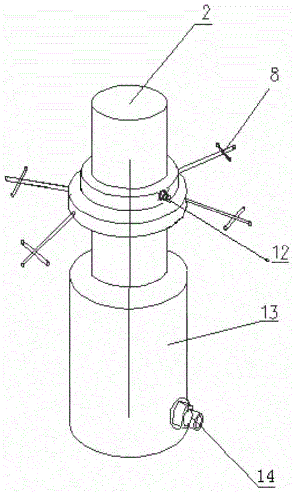 Oil cylinder rod self-locking sleeve device used in the load box for foundation pile self-balancing load detection