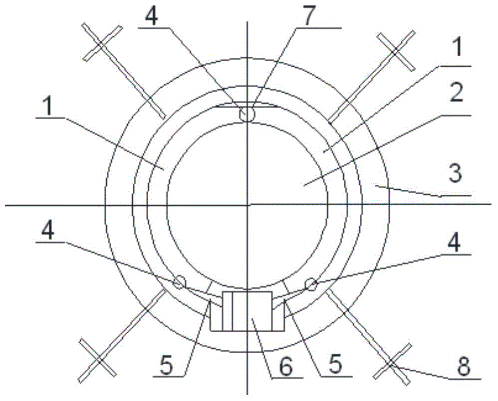 Oil cylinder rod self-locking sleeve device used in the load box for foundation pile self-balancing load detection