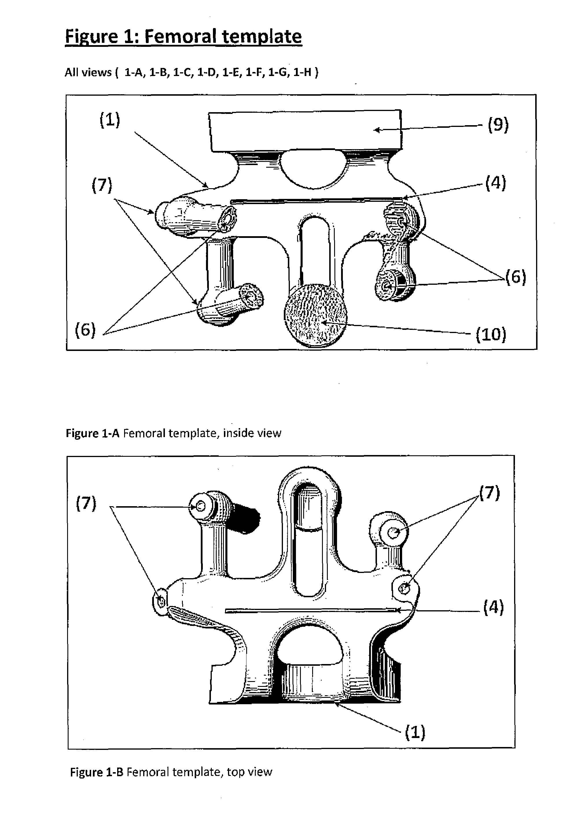 Device and method for fitting an artificial knee joint using universal electronic templates which can be adapted to all artificial joints