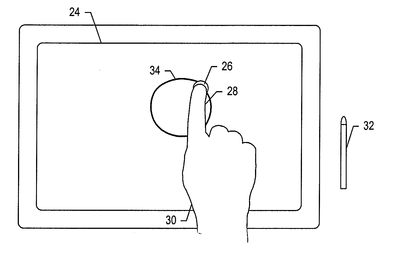 Apparatus for providing touch feedback for user input to a touch sensitive surface