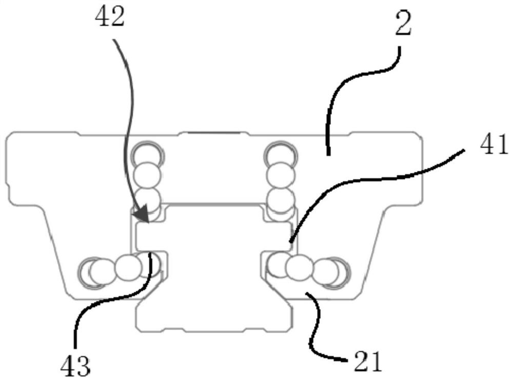 Self-parallel rolling linear guide rail