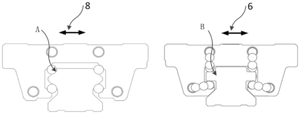 Self-parallel rolling linear guide rail