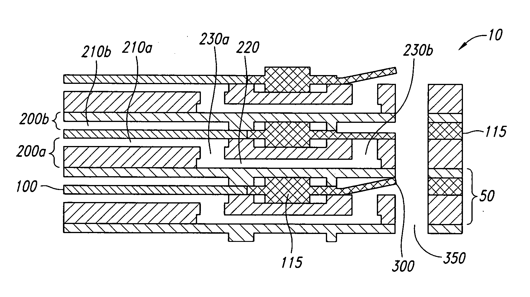 Electrochemical fuel cell stack with integrated anode exhaust valves