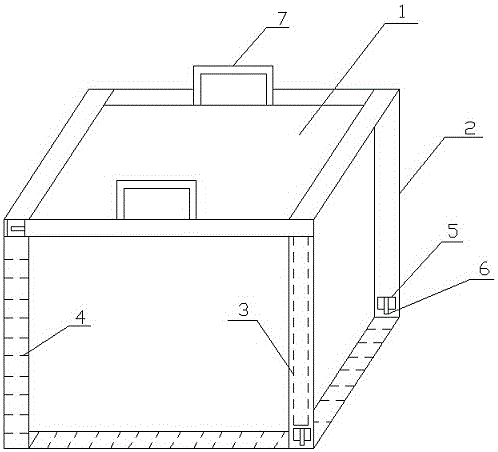 Internal size detection device of paper box