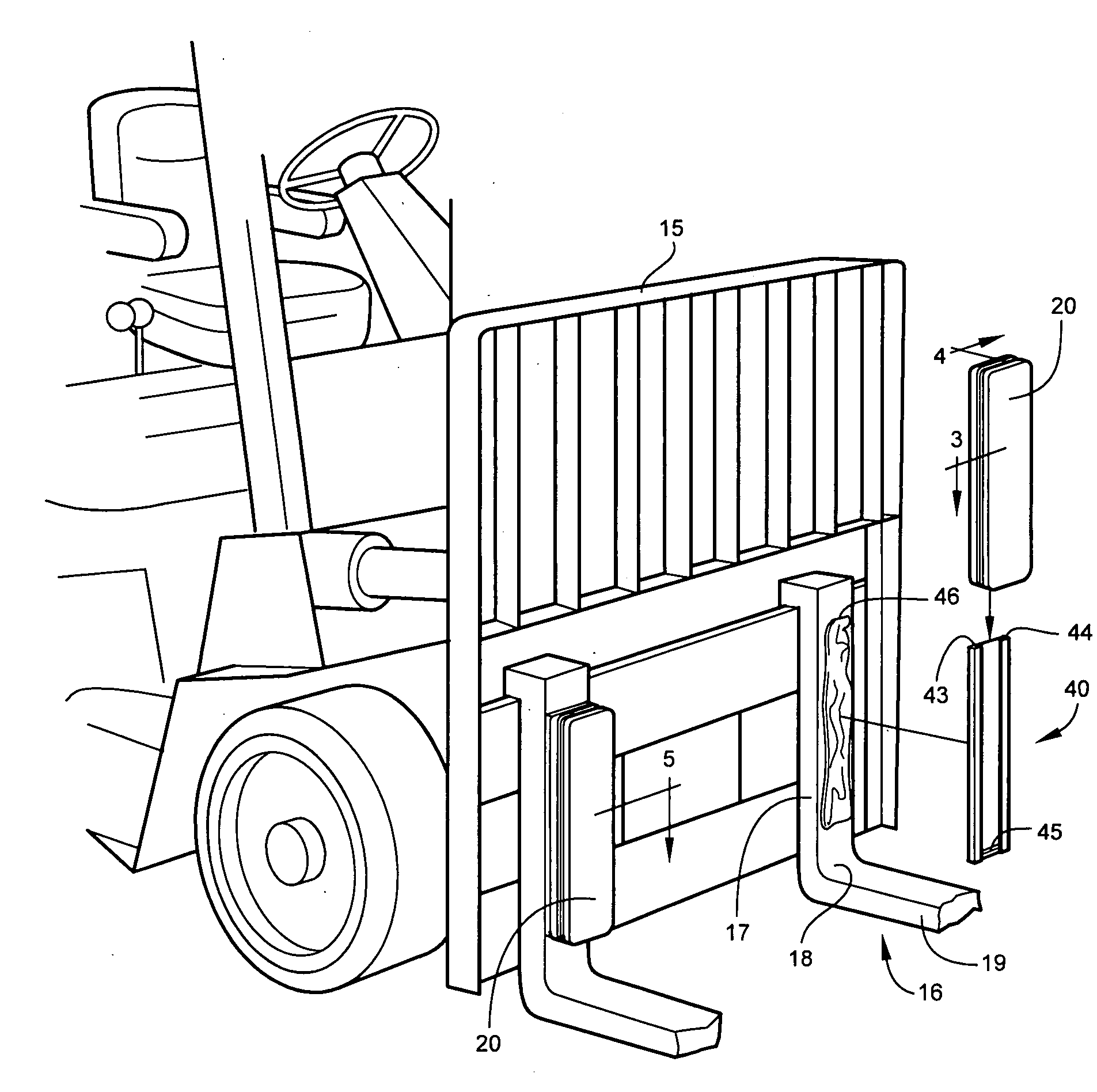 Protective bumper adapted for minimizing damage to materials carried by a materials handling vehicle